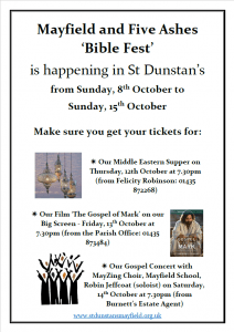 Biblefest poster of events